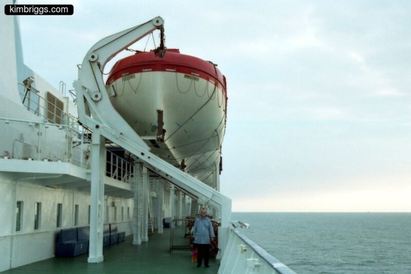 Large lifeboats on Oslo Ferry.