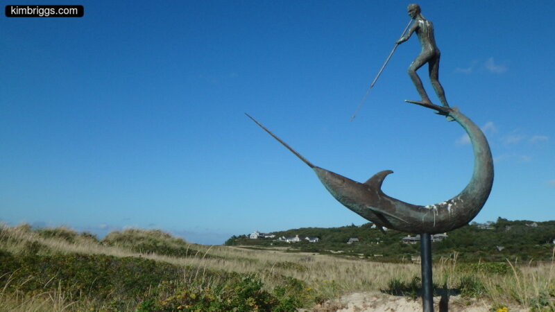 Swordfish harpooner sculpture in Martha's Vineyard.