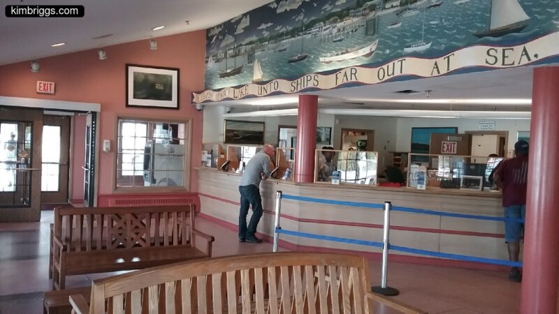 Ticket counter for Martha's VIneyard ferry.