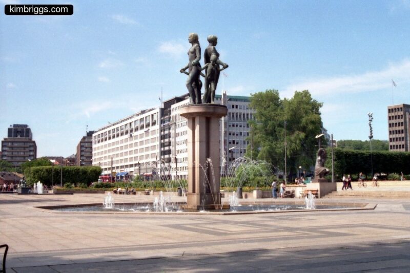 Fountain sculpture in Gustav Vigeland park in Oslo.