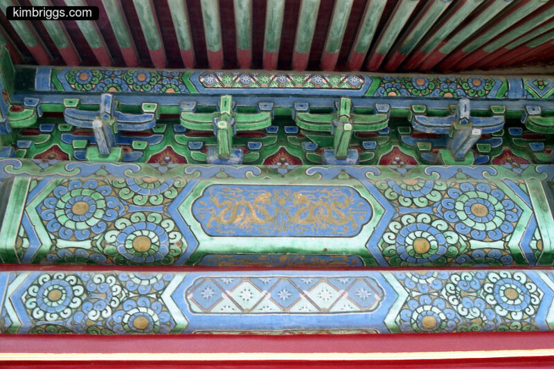 Close up of Chinese geometric design.