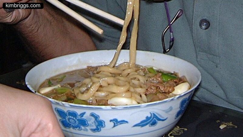Noodle soup dish in Beijing, China.