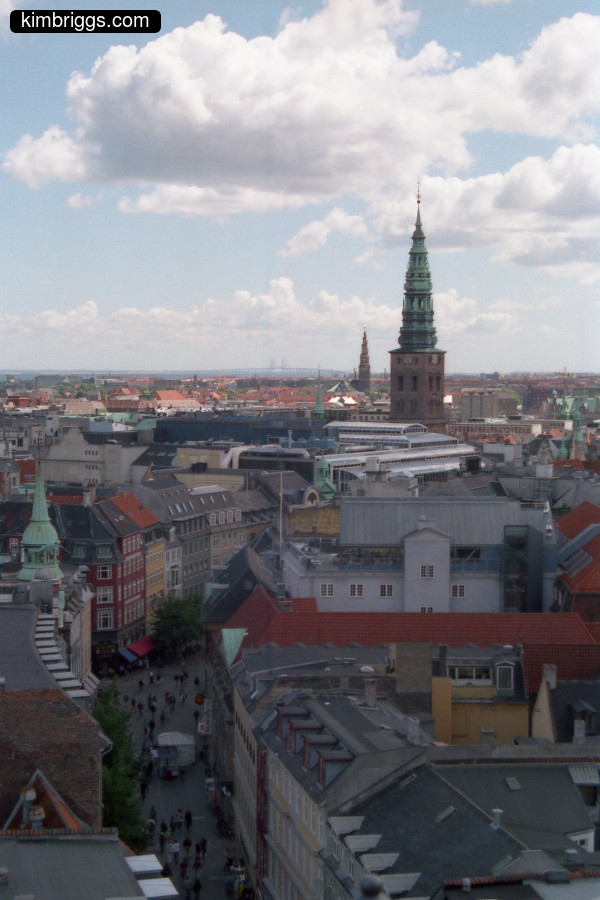 Copenhagen city skyline.