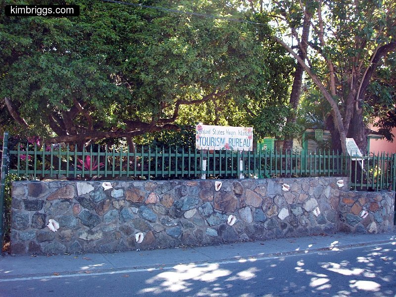 SIgn for US Virgin Islands tourist bureau.
