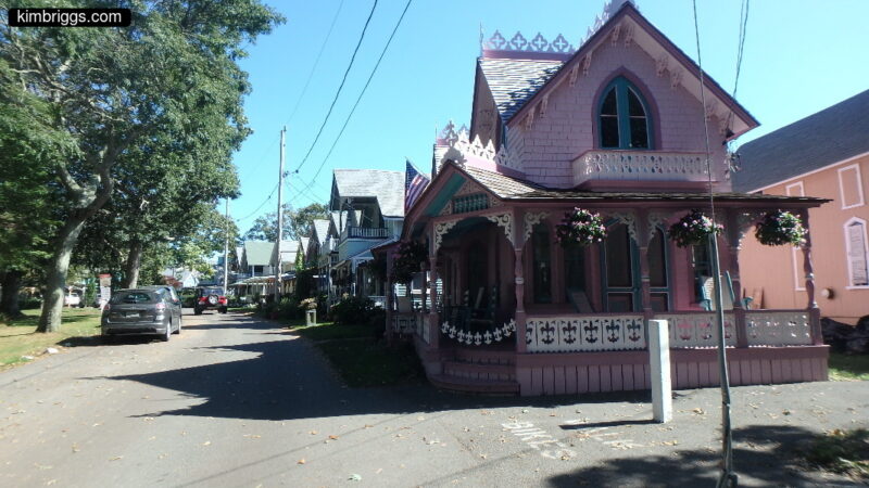 Victorian houses with fancy details.