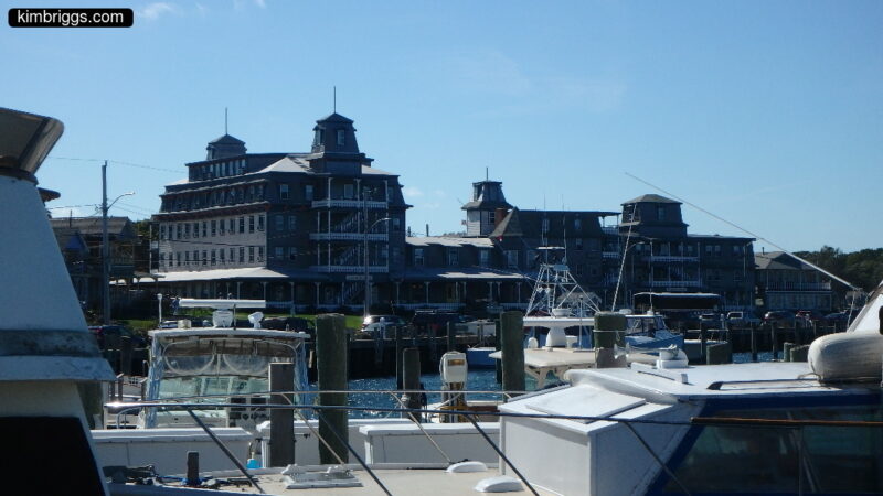Antique buildings and dock harborside.