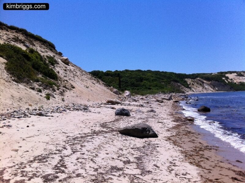 Beach with sand dunes and rocks