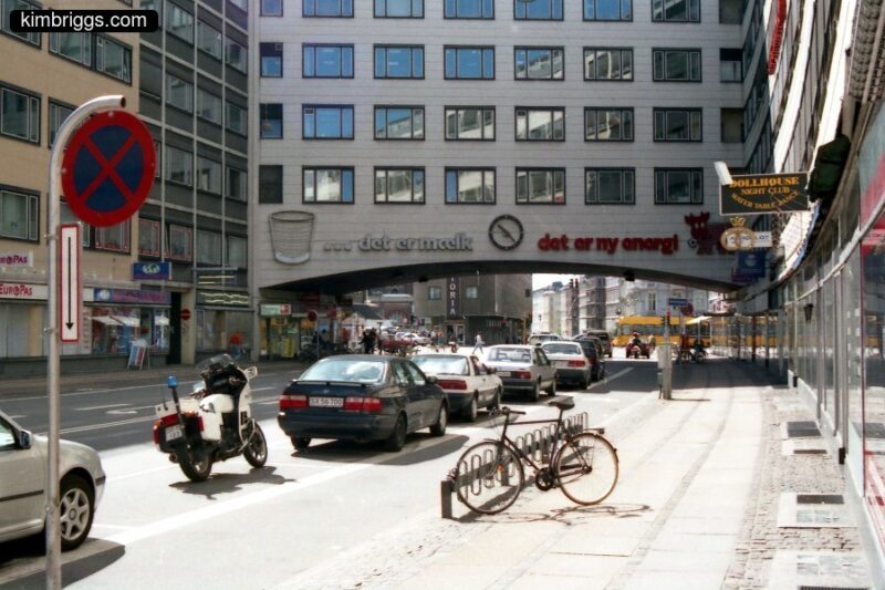 Building arched over road in Copenhagen.