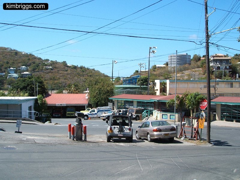 Business district in Cruz Bay St. John.