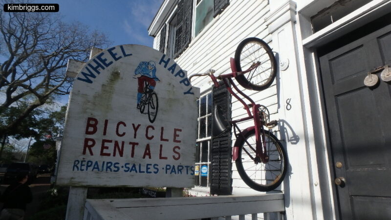 Homemade sign for bike rentals