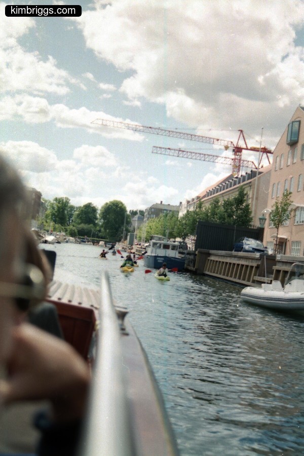 Kayakers in Copenhagen canal.