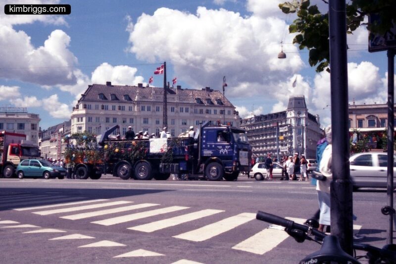 Copenhagen graduates in party truck.