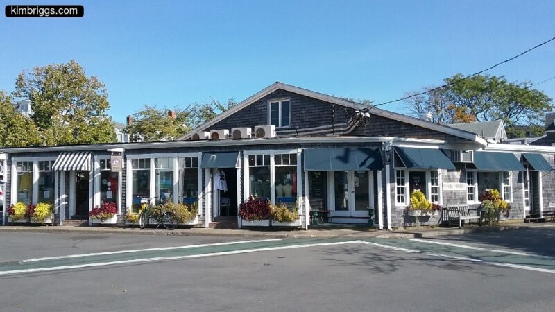 Corner retail store with flowers outside.
