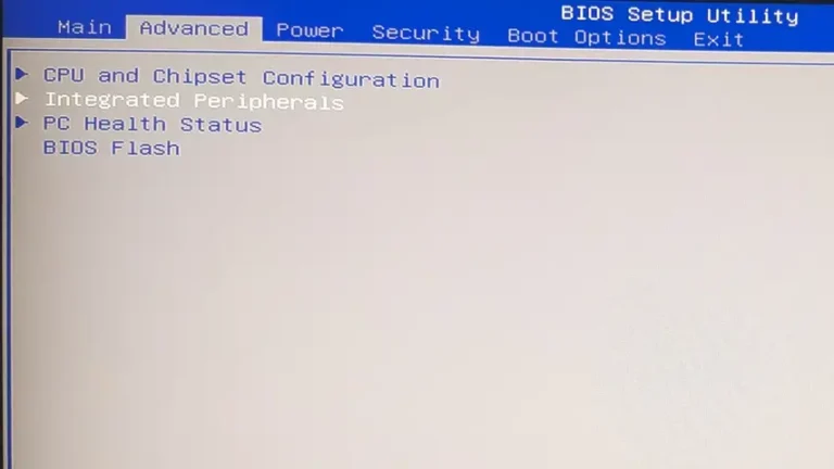 Acer BIOS screen