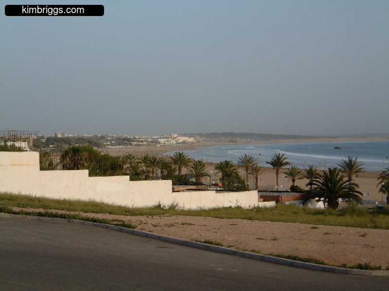 View of Agadir Beach from a distance.