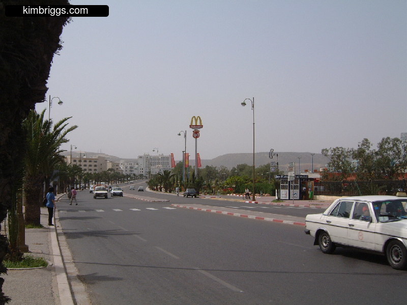Open boulevard in Agadir Morocco.