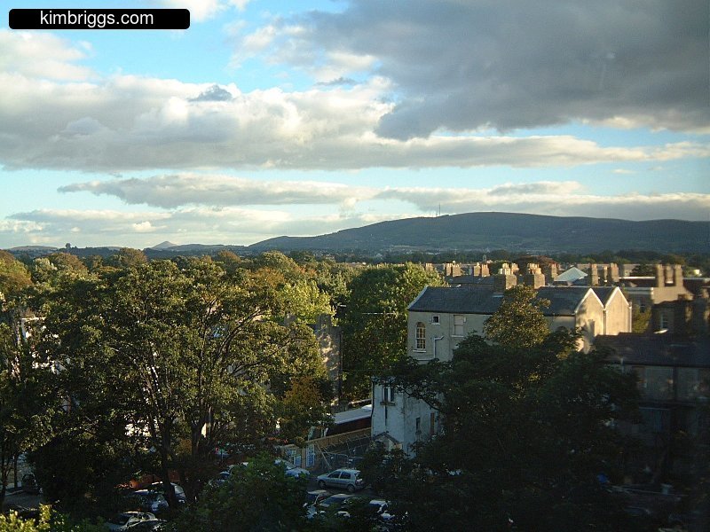 Dublin view from Burlington Hotel
