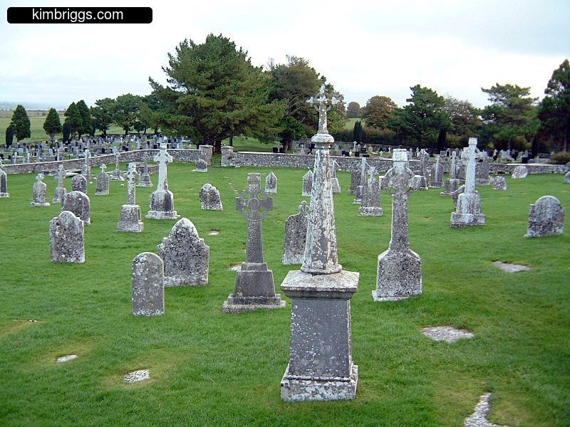 Cemetery in Irish countryside.