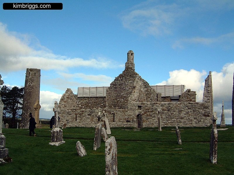 Stone ruins at Clonmacnoise.