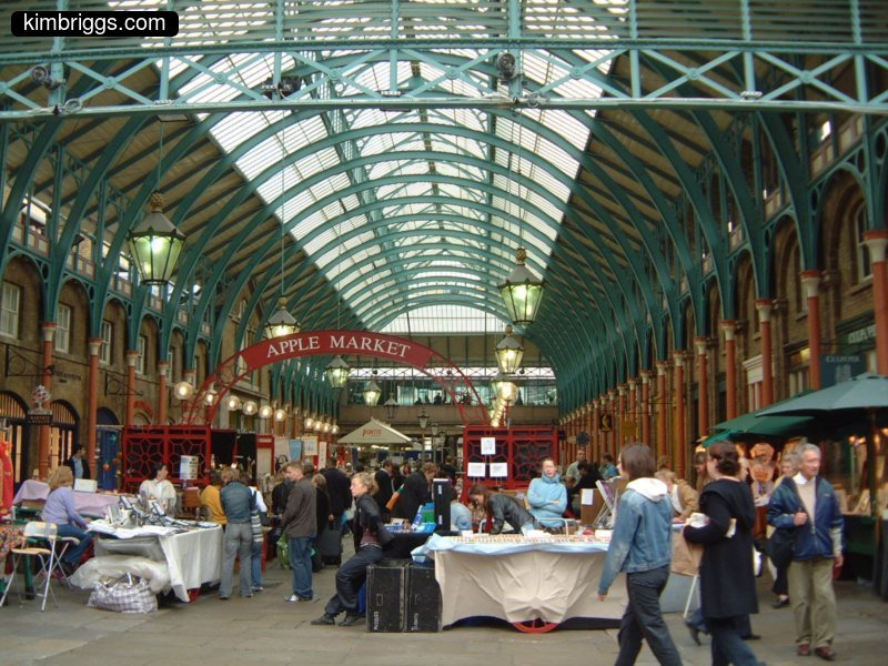 Covent Gardens Market interior.