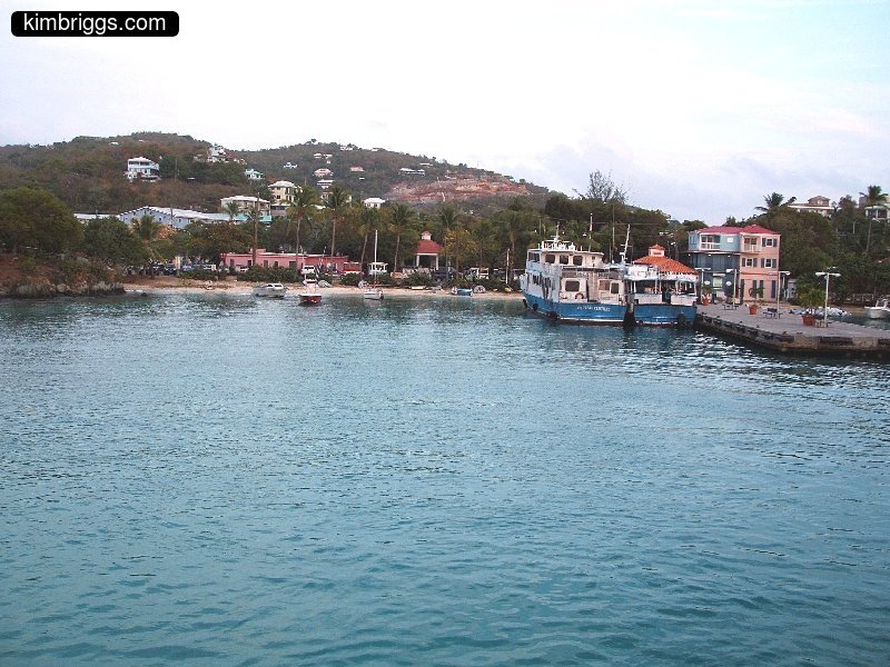 Cruz Bay dock with St. Thomas ferry.