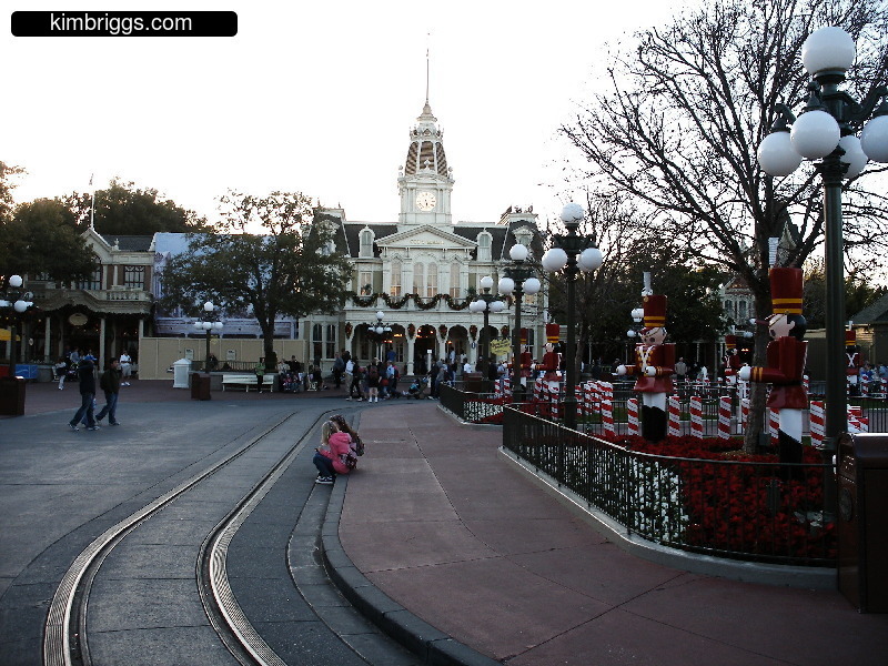 Disney World Main Street at Christmas time.
