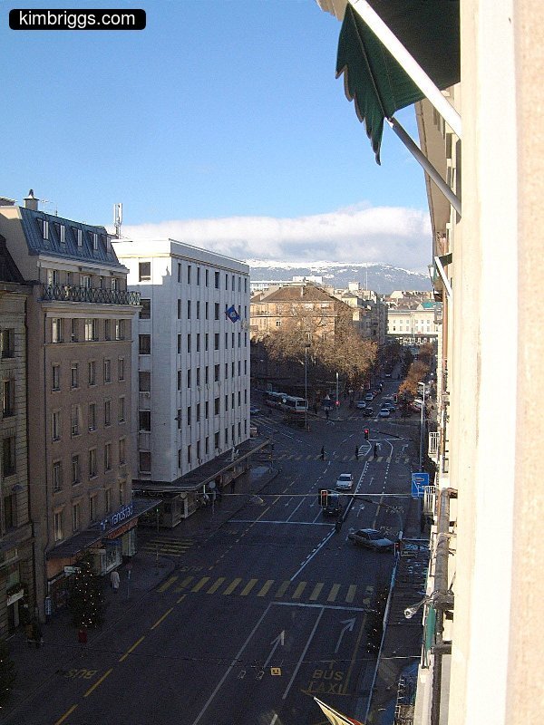View from Geneva Hotel Bristol.