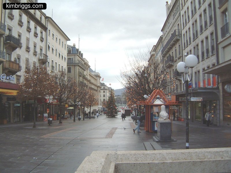 Pedestrian mall in Geneva.