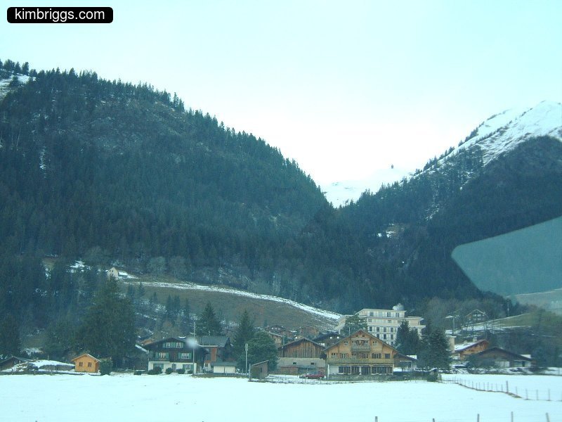Small neighborhood in Switzerland mountains.