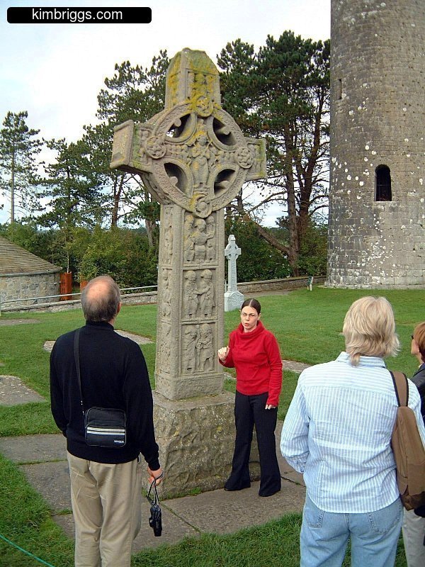 Researcher demonstrating meanings on high cross.