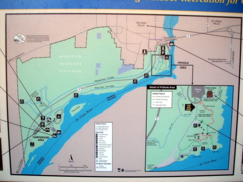 Interstate Park Pothole Trail Map.
