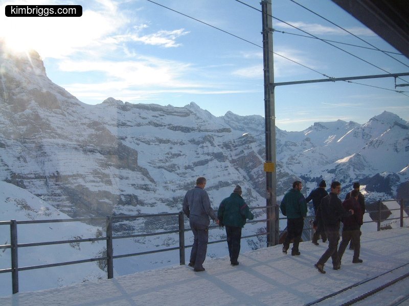 A train stop on Jungfraujoch mountain.
