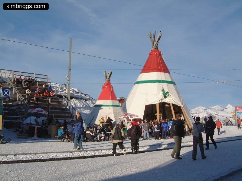 Party Tepee on Jungfraujoch mountain.