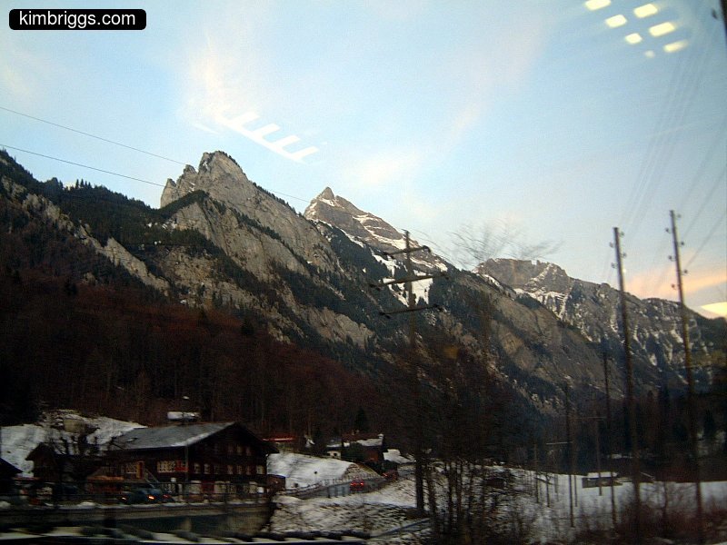 Rocky mountains in Swiss Alps.