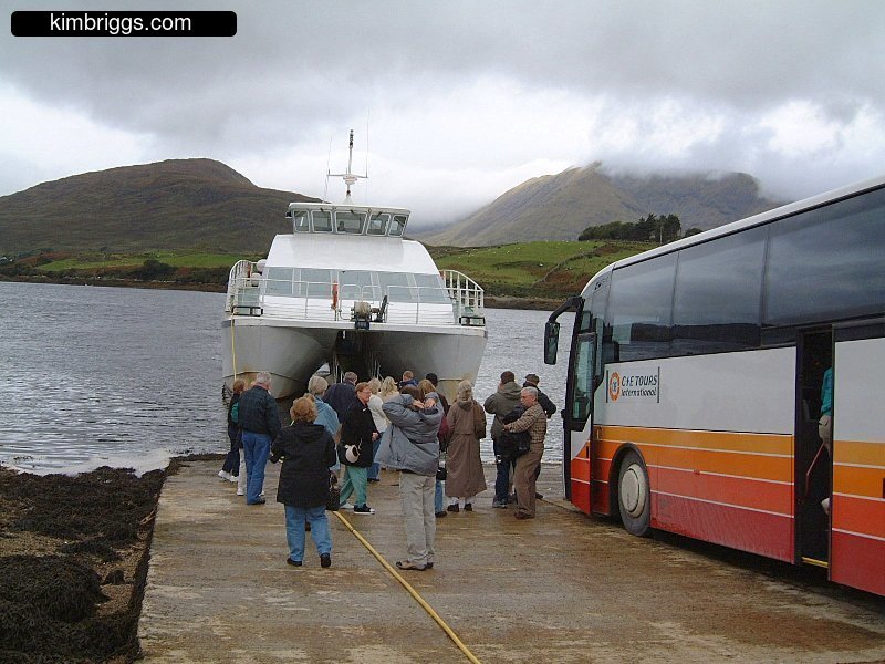 Coach at the Killary Fjord tour boat.