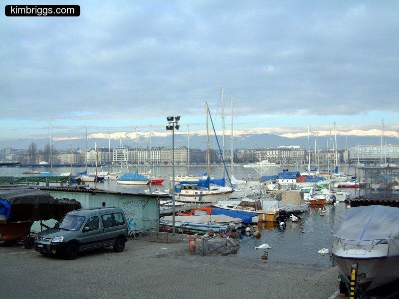 A marina in Geneva, Switzerland.