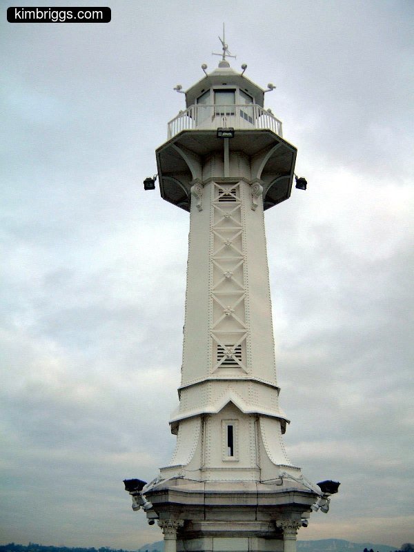 Fancy iron lighthouse.