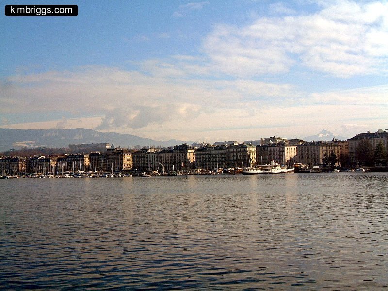 City of Geneva shoreline on Lake Geneva.