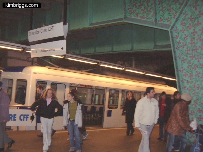 Shuttle train in Lausanne.
