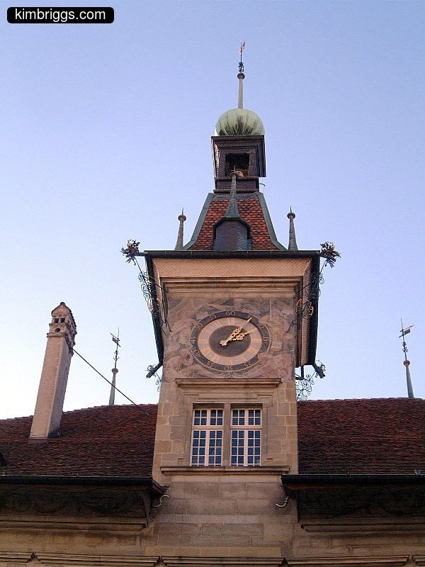 Fancy European building clock.