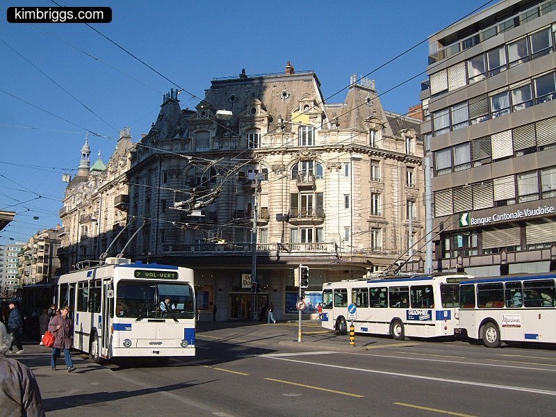 Electric buses in Lausanne.