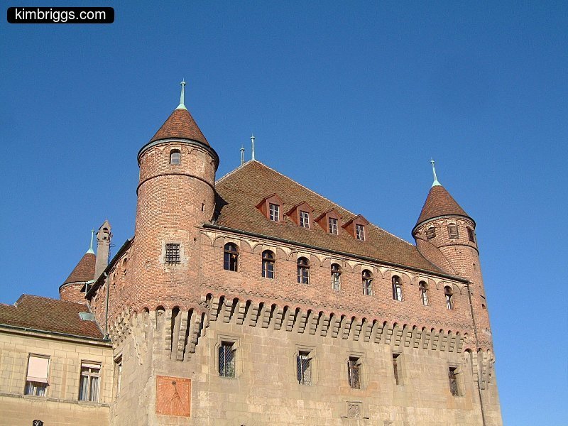 Stone building with castle-like features.