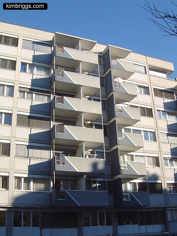 Basic modern apartment building.