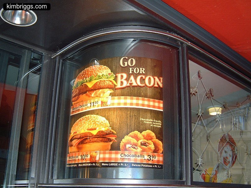 Swiss chocoballs at McDonald's in Switzerland.