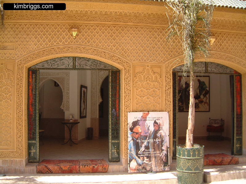 Yellow Moroccan building.