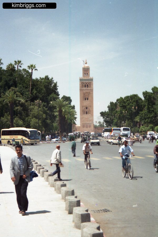 Minaret of the Koutoubia Mosque in Marrakech.