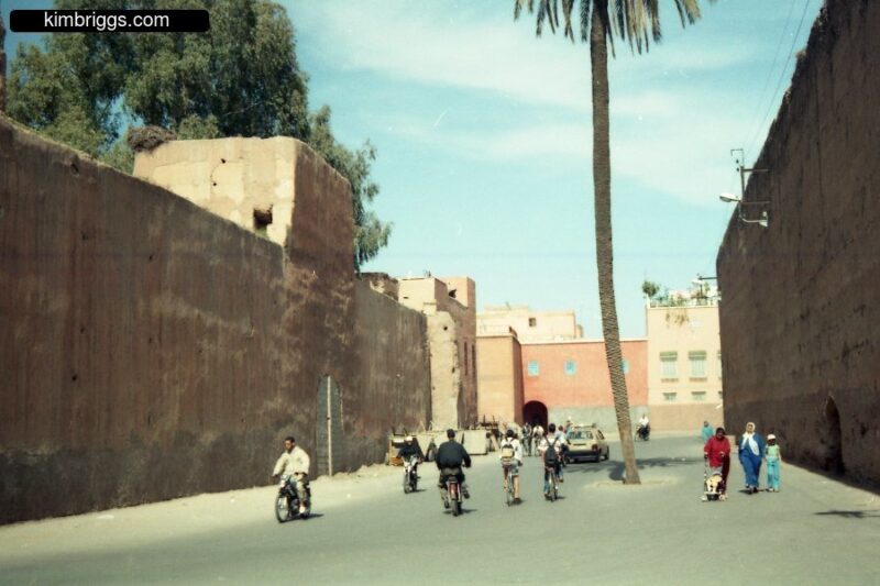 Large Marrakesh city stone walls.
