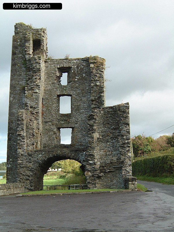 Stone castle ruins in Ireland.