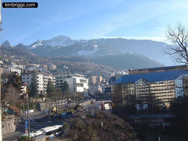 Montreux city in Swiss Alps.