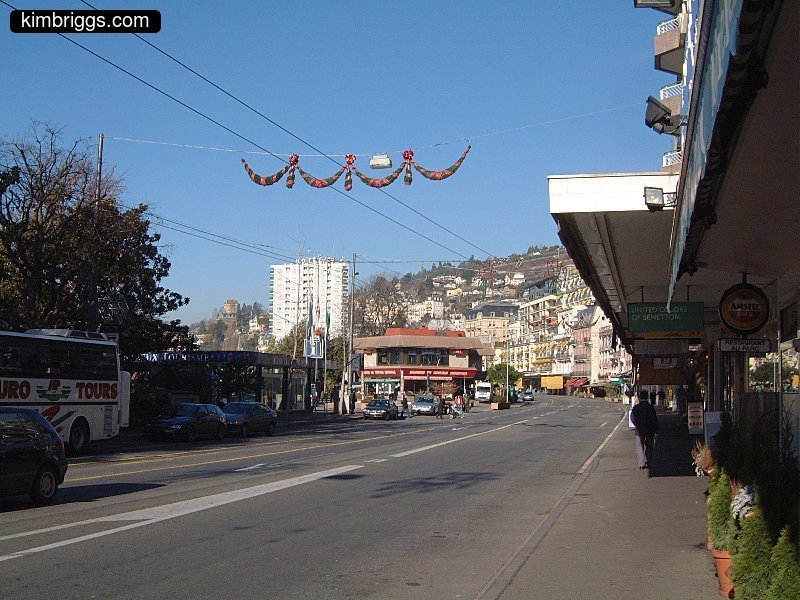 Montreux city street.